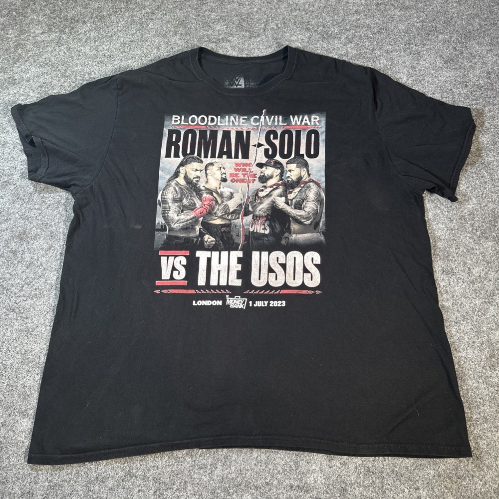 WWE Bloodline Civil War Shirt Size XXL 2023 Money In The Bank London